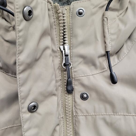 L.L. Bean Women’s Parka Coat Light Brown Hooded Full Zip Size Medium - Picture 8 of 10